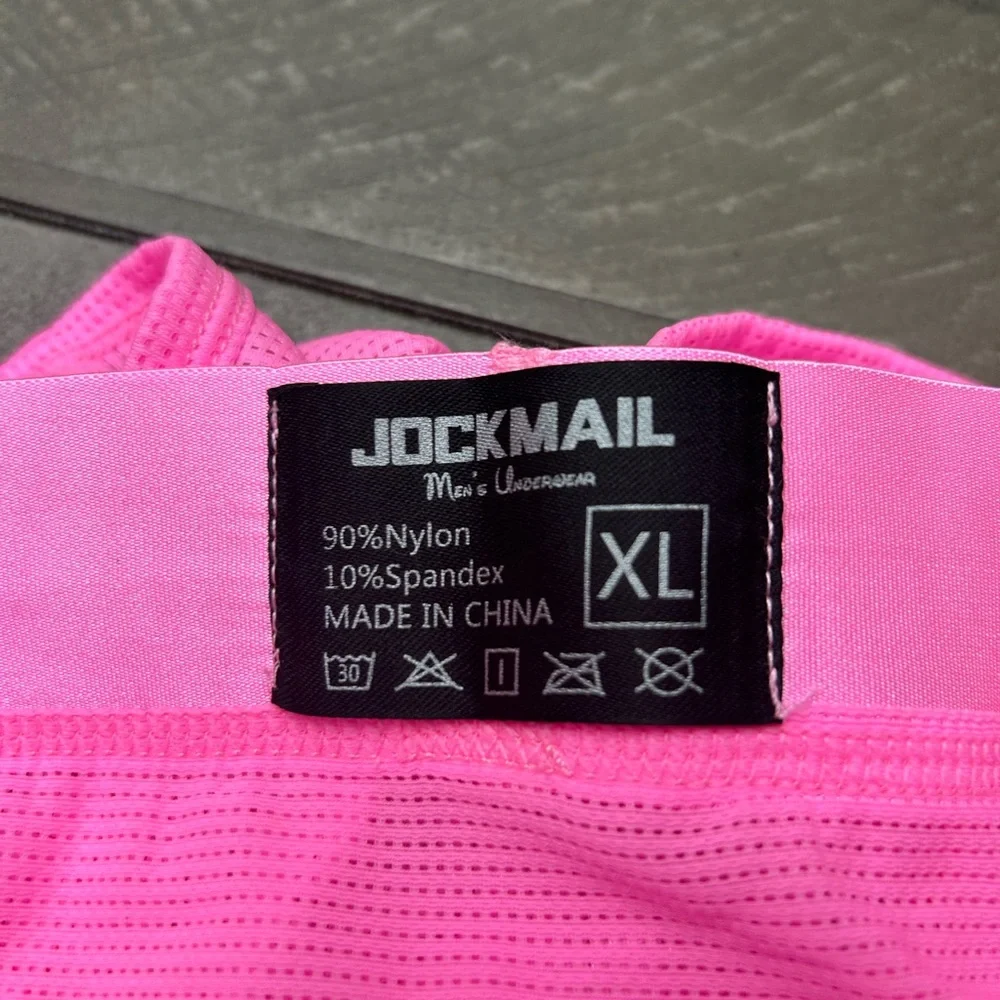 Jockmail Men’s Pink Mesh Boxer Briefs